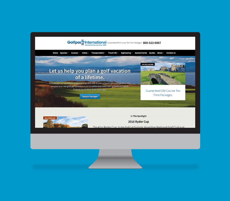 Golfpac International website