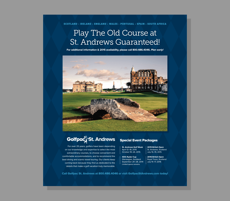 Troon Golf Print Full-page Ad